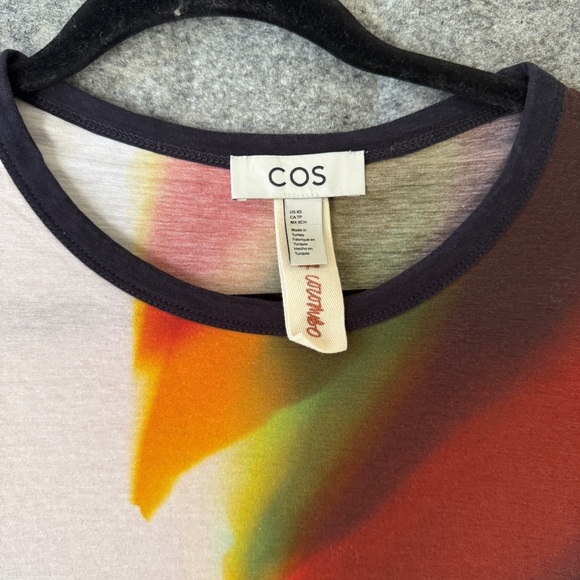 COS Lea Colombo Abstract Print T-Shirt XS Multicolor Short Sleeve Top - Picture 4 of 13